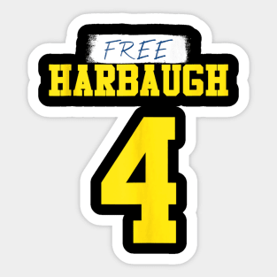 Harbaugh, Free Harbaugh Shirt For Men Women Sticker